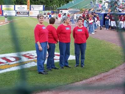 After Hours waits to sing the National Anthem at the Renegades game.